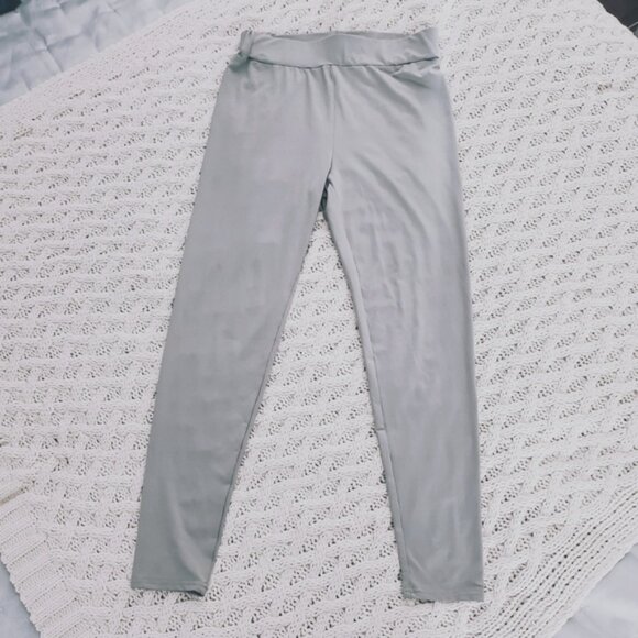 Stretch Hi-Rise Waist Band Light Grey Leggings- Size M - Picture 1 of 5